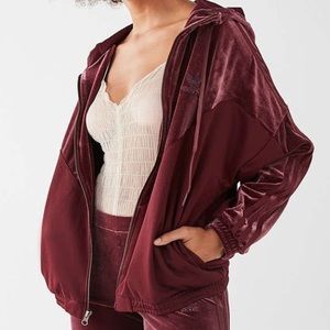 Adidas Originals Velvet Hoodie Track Jacket